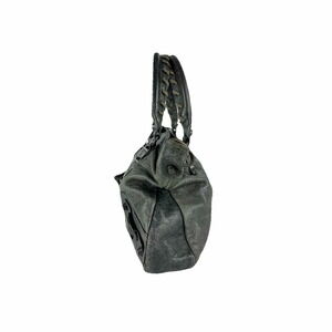 Balenciaga First Leather Black Bag Green The Shoulder